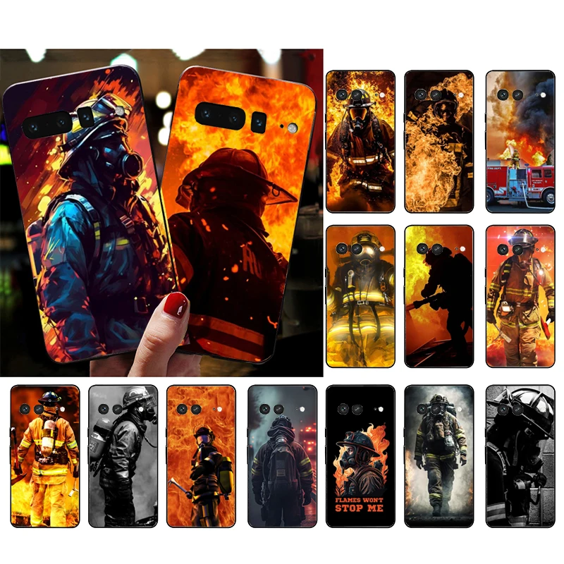 Firefighter Heroes Fireman Phone Case For Google Pixel 8 7 Pro 7a 6A 6 Pro Pixel 8A 4A 3A 4 XL Pixel 5 6 4 3 3A XL