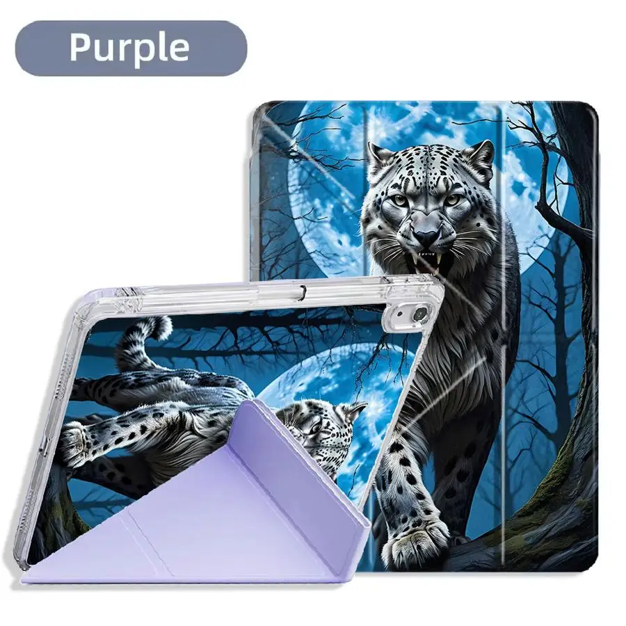 

Tablet Case For iPad 11th 10th 9th 8th 7th 12.9inch Pro 2025 Mini 6 7 Air 4 5 M3 M2 M4 11inch Holder Cover Y-Fold Night Snow