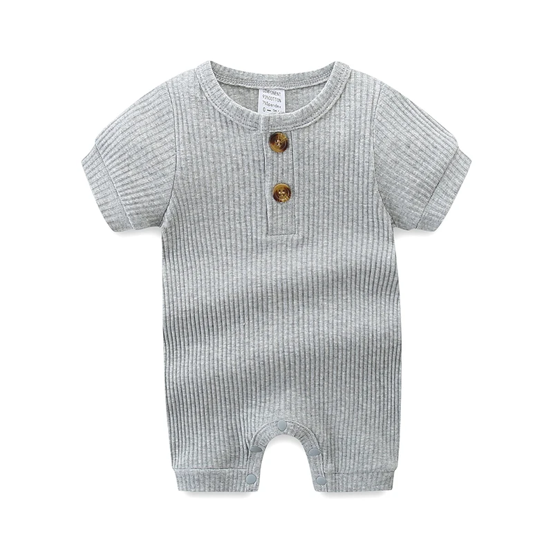 Mono de Verano para Bebé, 0-3 Meses, Niña, Algodón Puro, Estilo Delgado, Recién Nacida, 6 Meses, Ropa de Manga Corta Acanalada