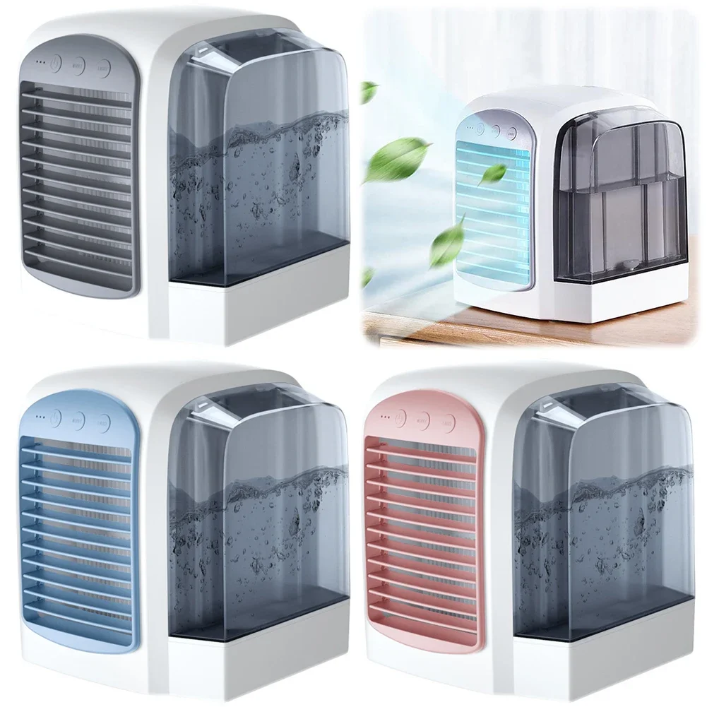 

USB Air Conditioner 3 Gear Water-Cooled Air Cooling Machine Personal Portable Desktop Fan 380ml Tank Cooling Fan for Home Office