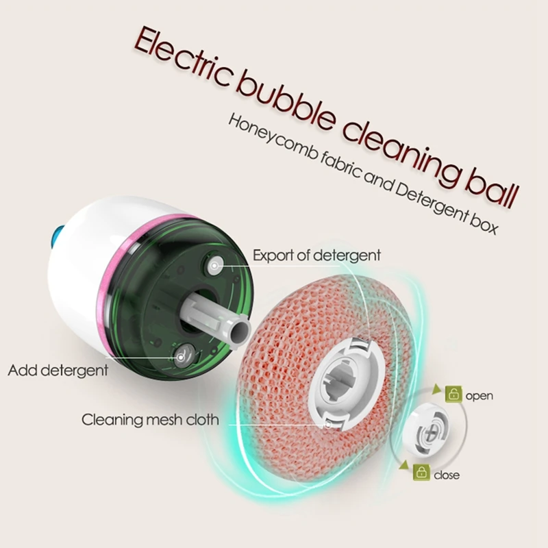 Electric Cleaning Decontamination Dishwashing Ball Eco-Friendly Magic Cleaning Balls USB Rechargeable Mini Dishwasher