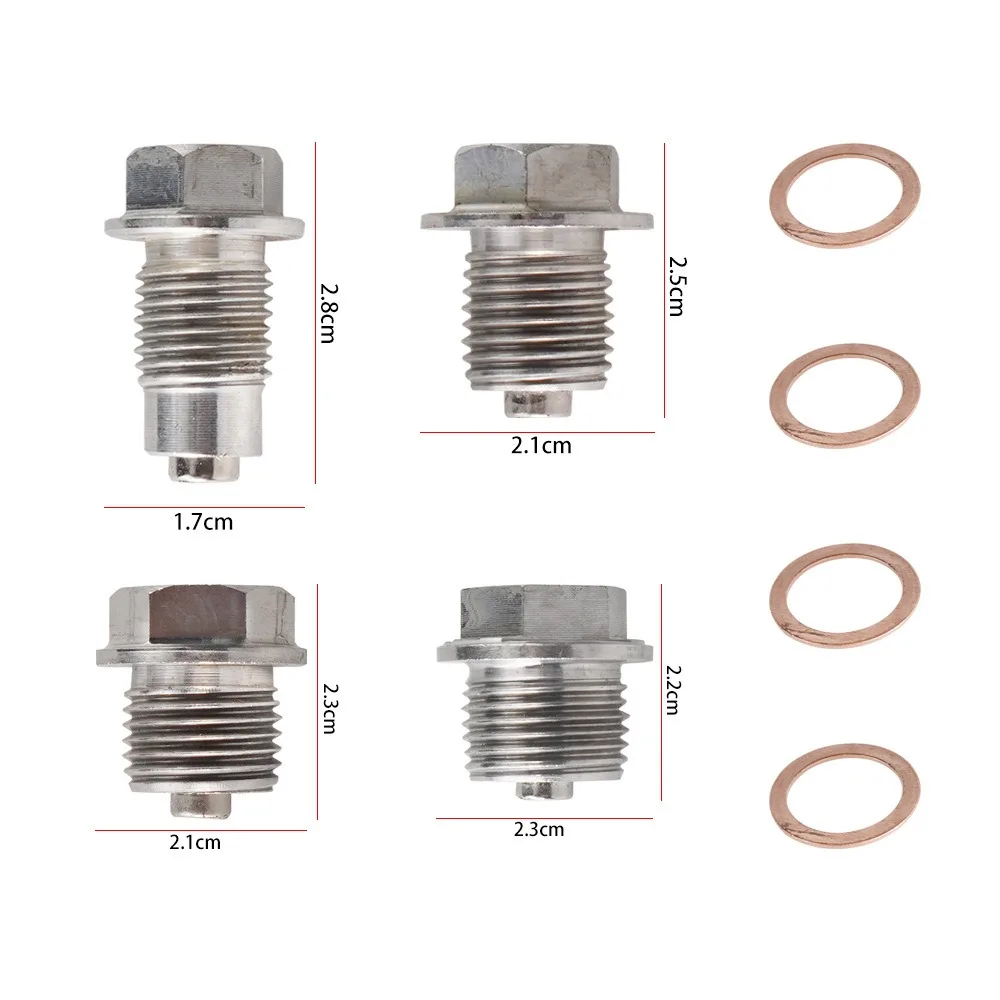 M12/14/16/18 1.25 1.75 1.5 Stainless Steel Neodymium Magnetic Engine Oil Drain Plug