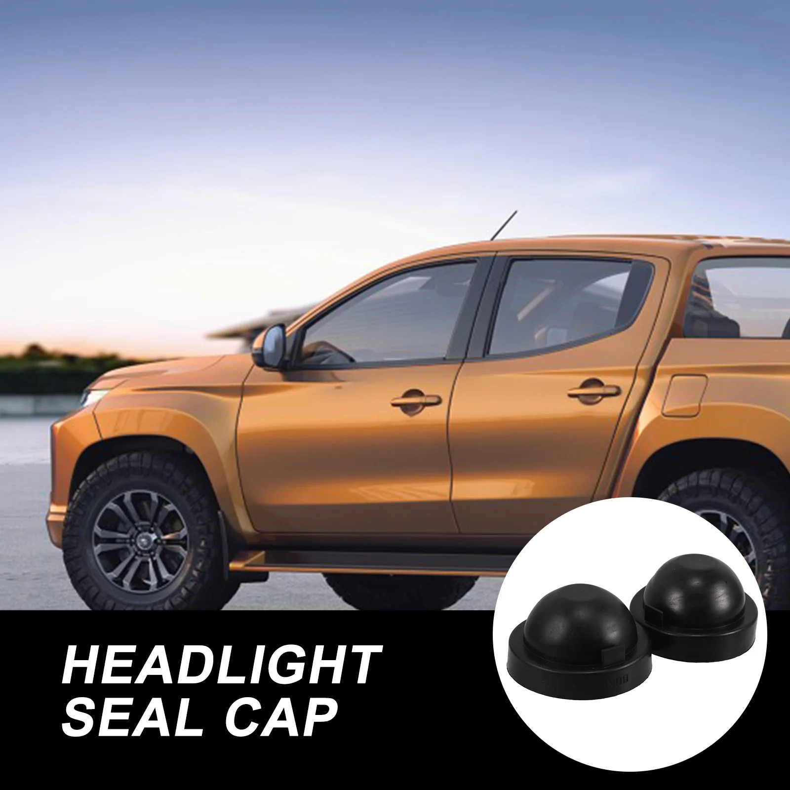 

2pcs Car Headlight Dust Cover Rubber Cap Universal Fog Light Covers Replacement Vehicle Headlamp Shield Accessories