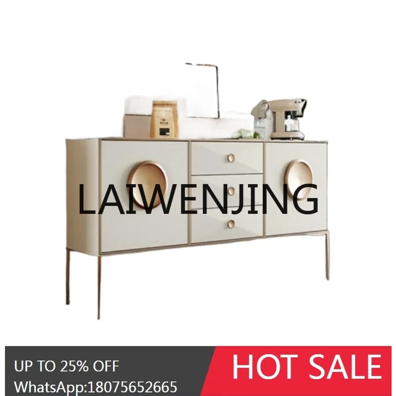 

RWJ Storage Organizer Italian Minimalist High Leg Curio Cabinet Three Buckets Two Doors Side Cabinet