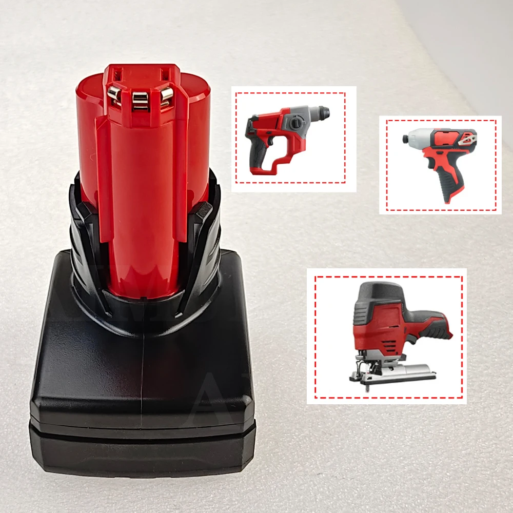 

4,8 Ач для Milwaukee M12, аккумуляторная батарея 12 В для Milwaukee M12, инструмент 48-11-2402 48-11-2411 48-11-2401MIL-12A-LI