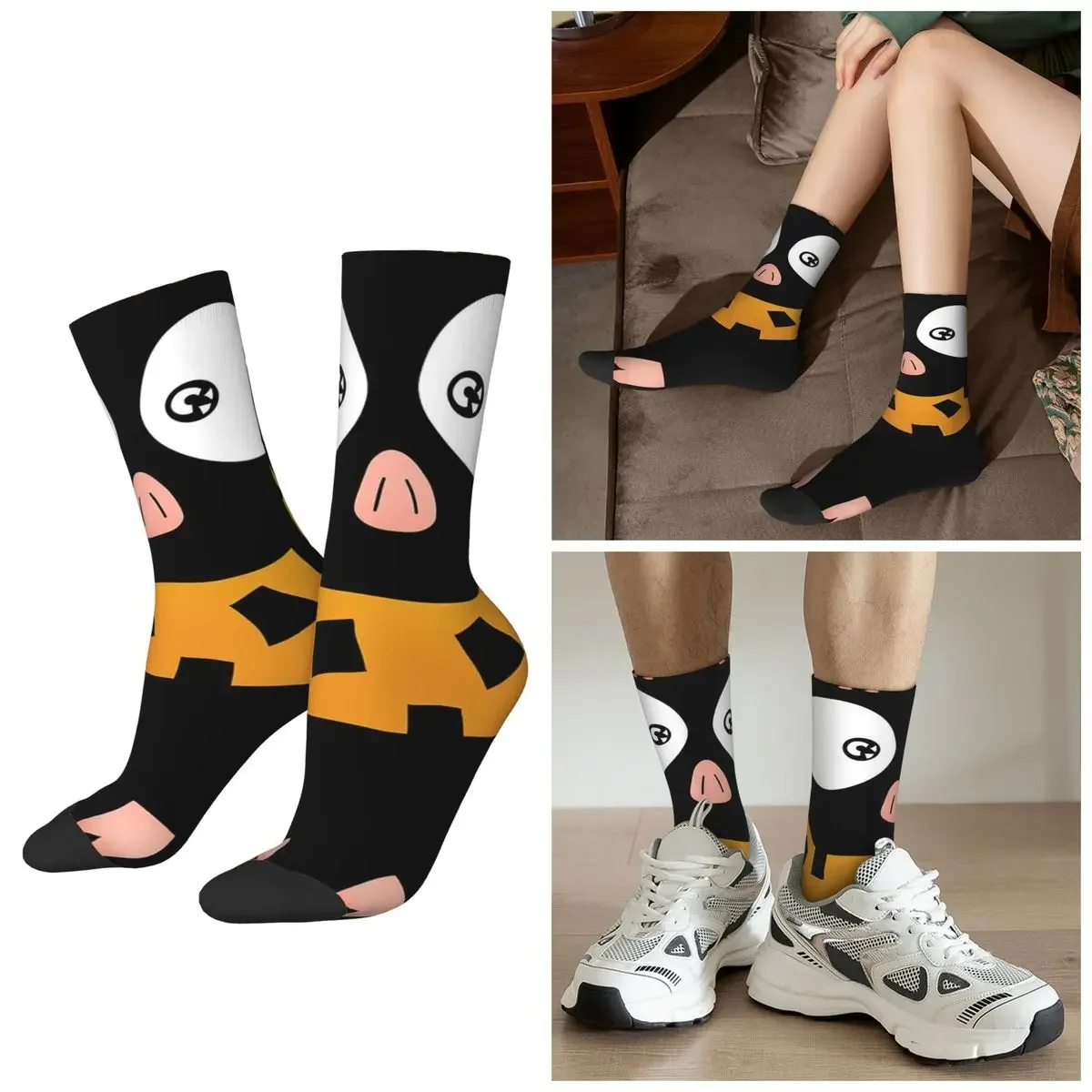 

All Seasons P Chan Ranma Socks Harajuku Sport Middle Tube Socks High Quality Stockings for Men Women Valentine's Day Gifts