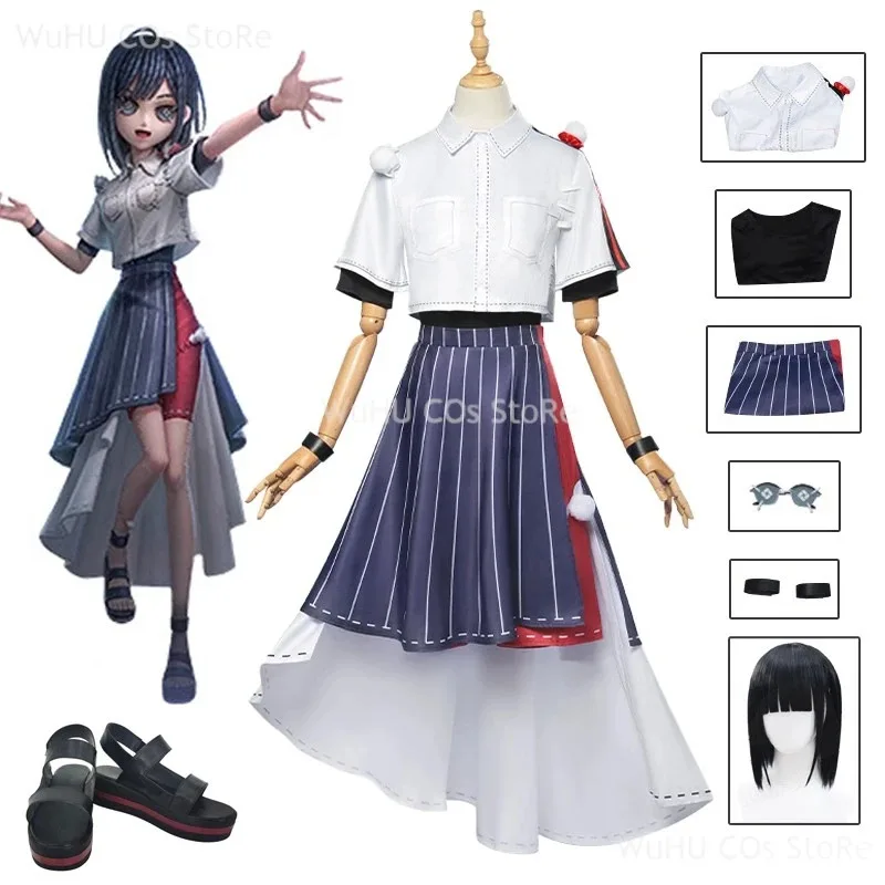 Anime Time Agent X Identity Ⅴ Qiao Ling 코스프레 의상 드레스 Cheng Xiaoshi 여성 할로윈 파티 복장 Wigc;8,k'5;h.