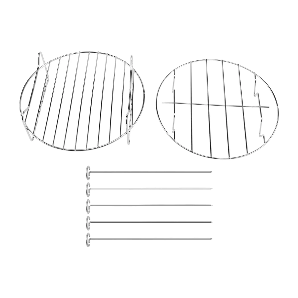 2 pçs acessórios da fritadeira de ar conjunto de rack de fritadeira de ar multi-purpose rack de dupla camada com espeto para xl power airfryer