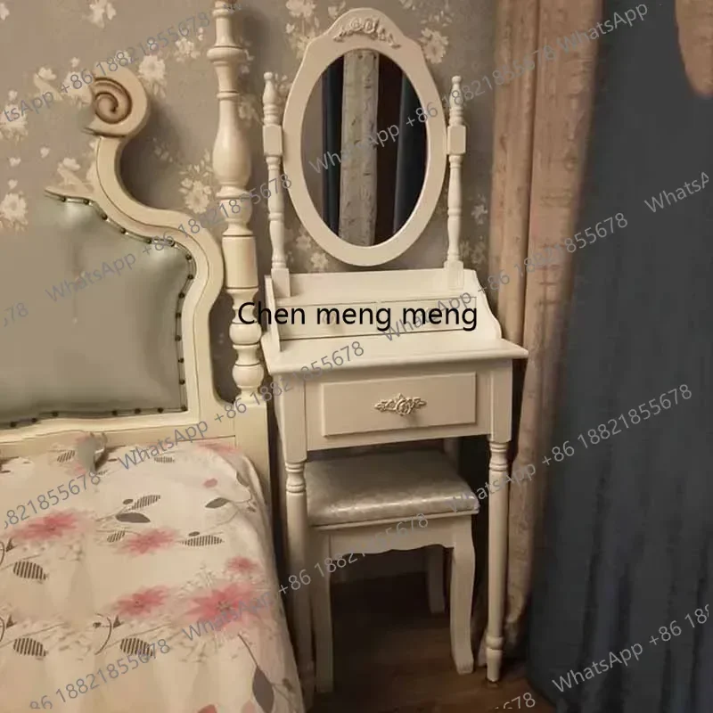 

nordic girl dresser eithe drawers box white wood Living Room Makeup Dressing Table Mirror Modern Schminktisch Bedroom Furniture