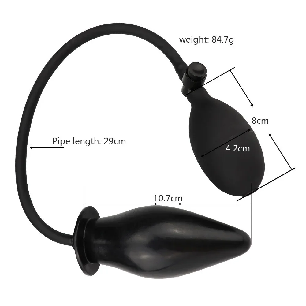 18+ Unisex Couples Inflatable Anal Plug - Butt/Vaginal Dilator Dildo, Erotic Bondage Play Tool Adult Products Sex Toy