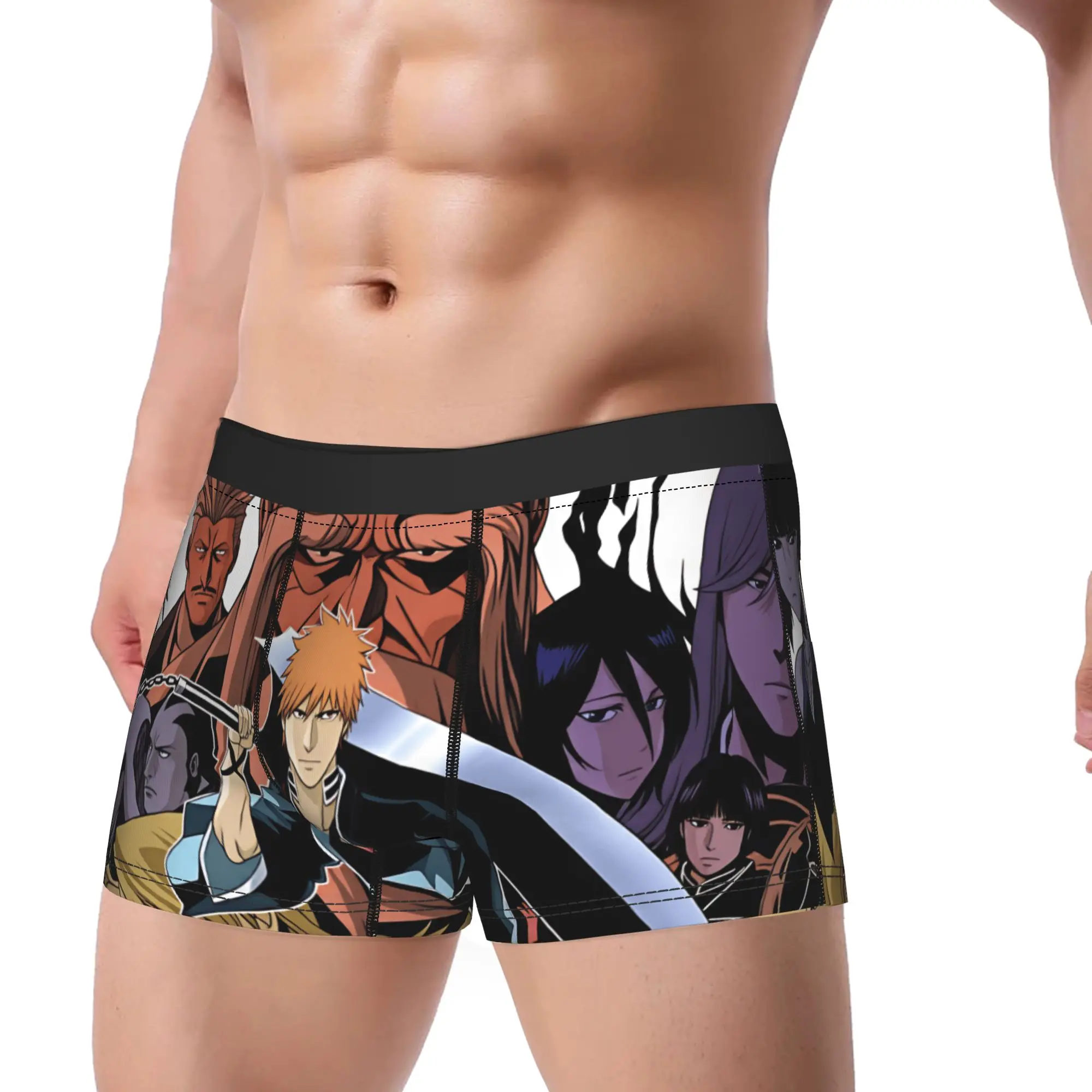 Bleached Kurosaki Ichigo Main Character Underwear Print Boxershorts Hot Sale Men Panties Comfortable Shorts Briefs Birthday Gift