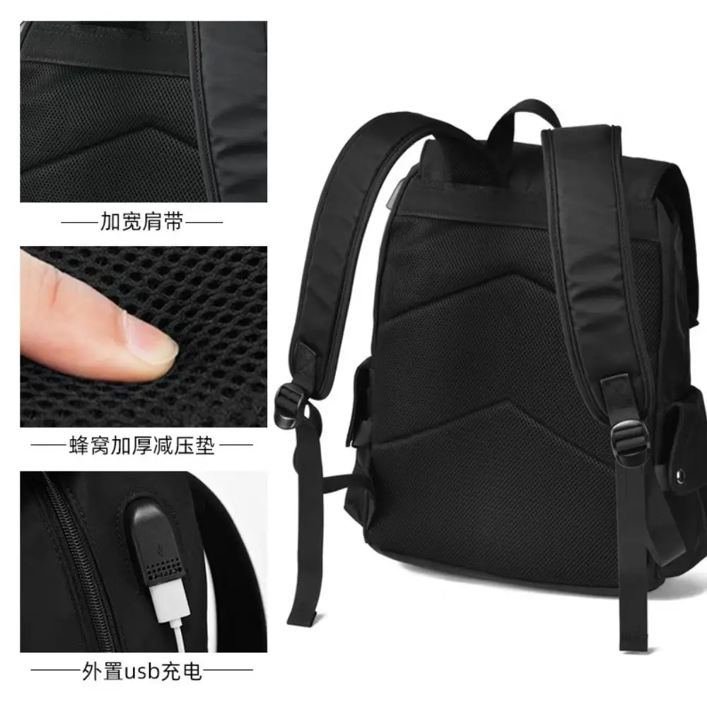 Cross border backpack for men, casual commuting backpack, computer bag, British style large capacity travel bag, waterproof back