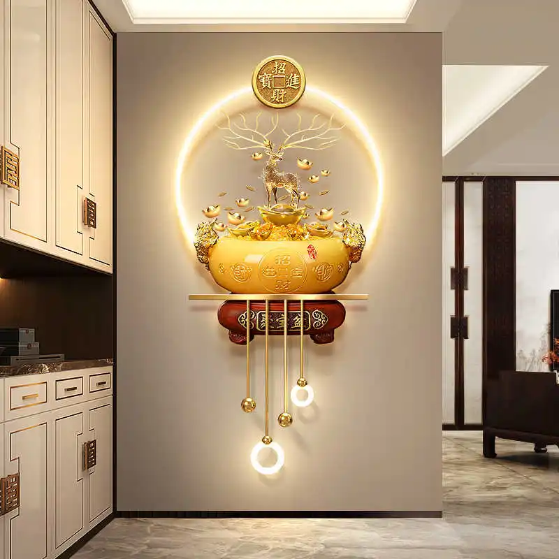 #Modern Household Mural Lamp Wall Lamp Living Room Led Lamp Reindeer Entrance Decoration LED Painting