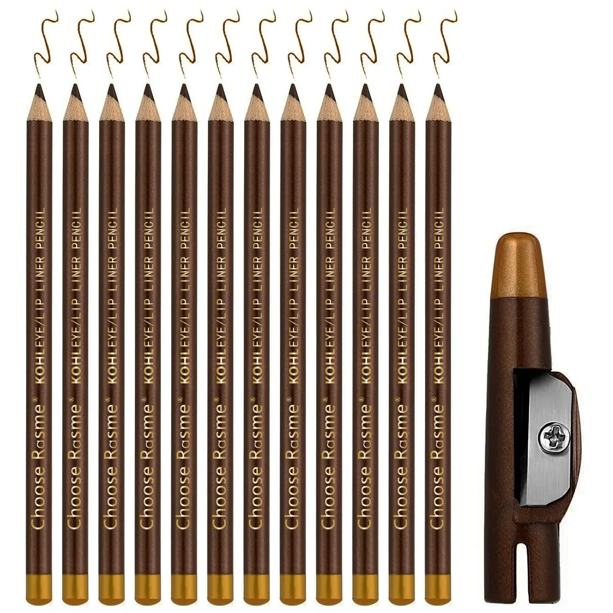 MLSMILE 3-farbiges Augenbrauenstift-Set, 12-teilig, matt, wasserdicht, Anspitzer, Holzkern, Augenbrauenstift, 2025, neu