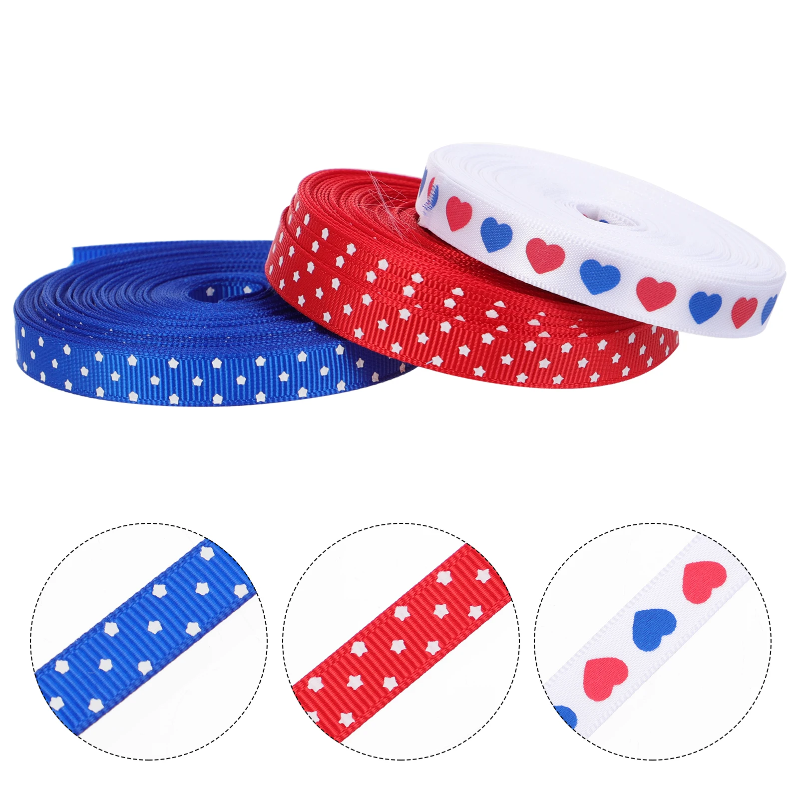 

Multipurpose Ribbons Decorative Polyester Tape Independence Day Bows Gift Wrapping Cake DIY Ribbon Durable High Temperature
