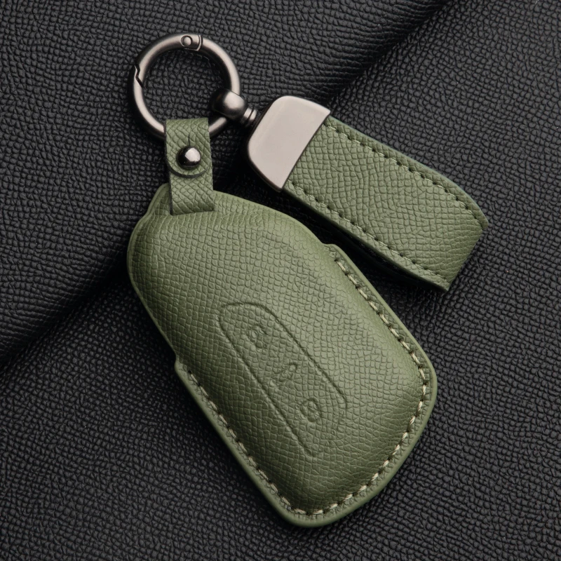 Suitable For Volkswagen 2021-2024  ID 4X ID 4 CROZZ   Simple Style Handmade Leather Car Remote Key Case Cover