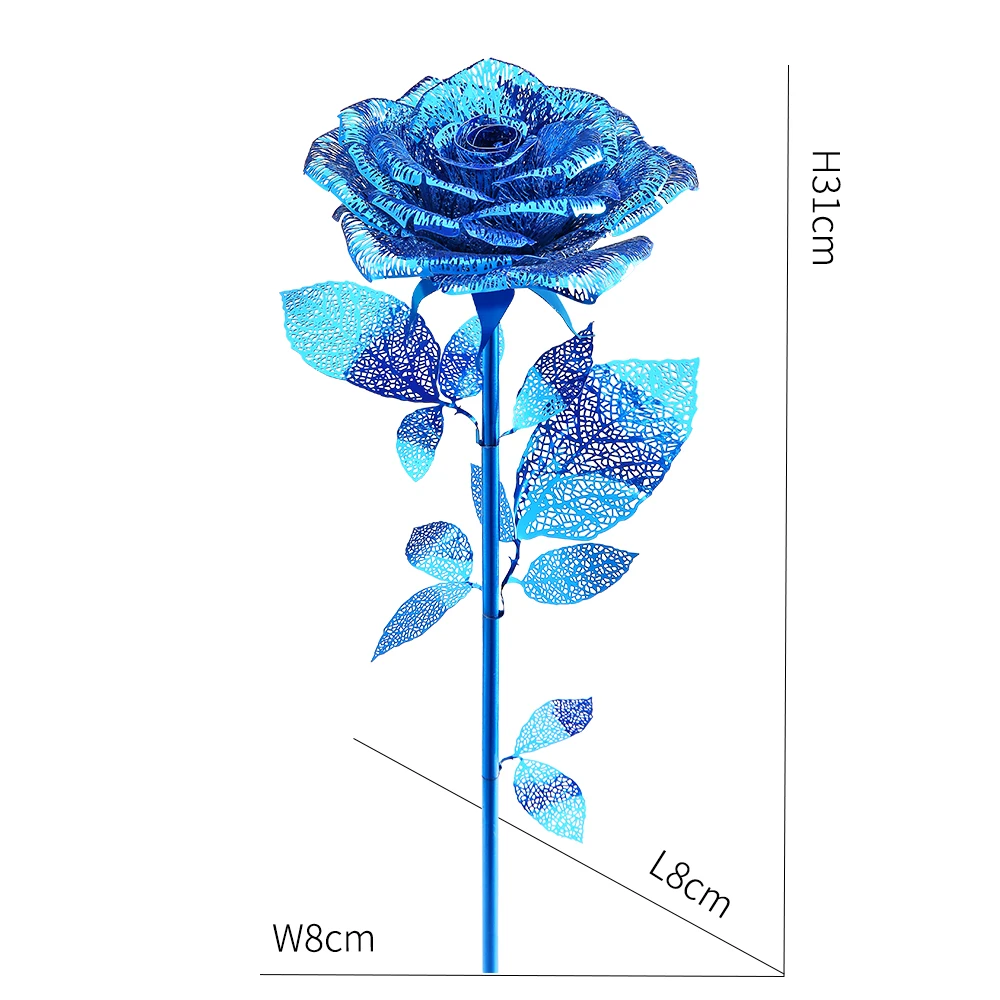 Piececool 3D โลหะจิ๊กซอว์ DIY รุ่นชุดสำหรับแฟนภรรยาโรแมนติก Red Rose หัตถกรรมวันเกิดของขวัญ
