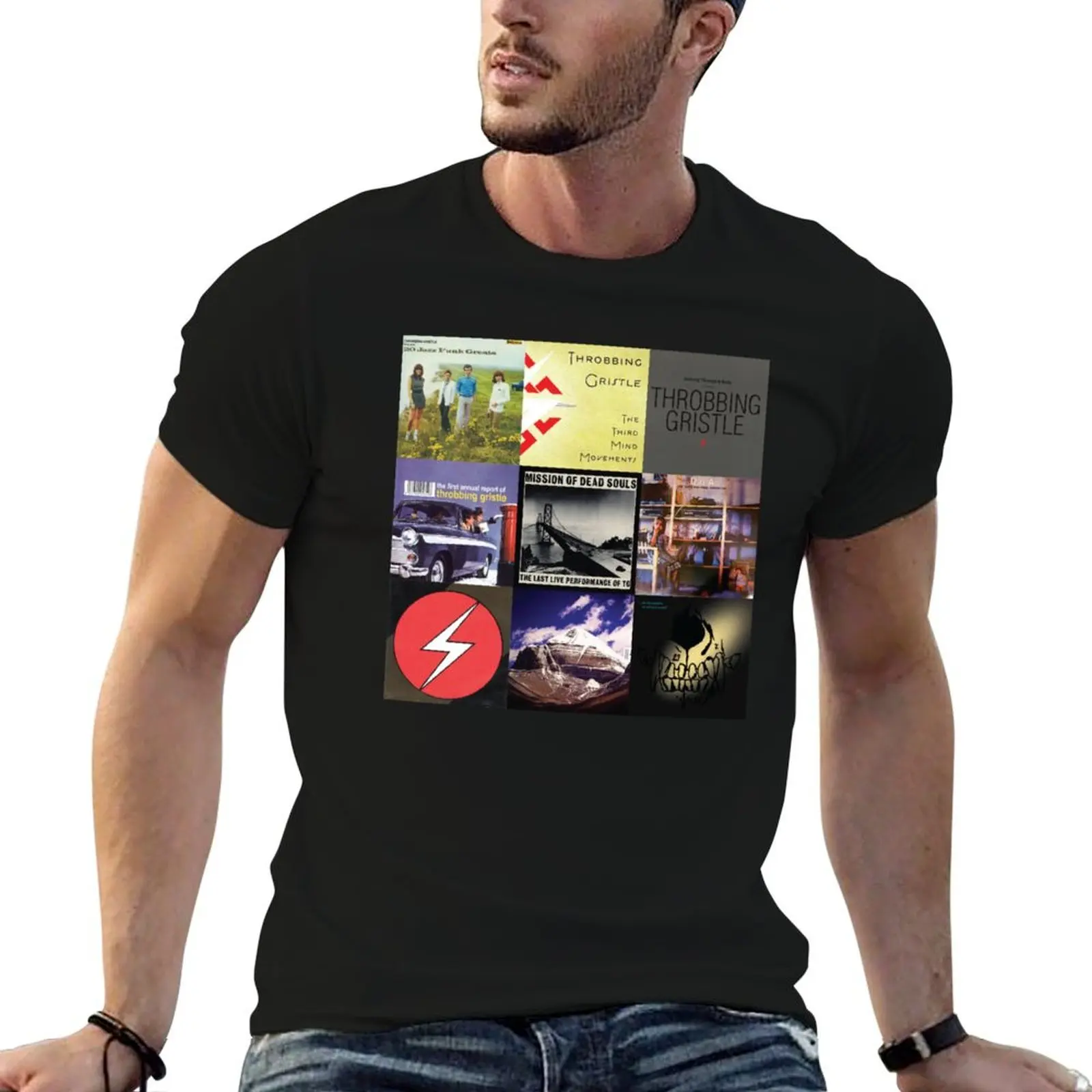 Throbbing Gristle Album Cover Pattern T-Shirt sublime anime stuff sweat shirts, men
