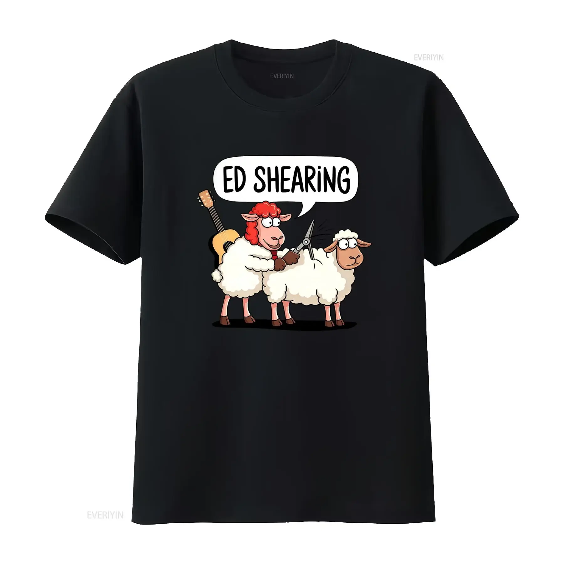 Lustiges Schaf-ED-Scherzwort-T-Shirt, niedliches, humorvolles Cartoon-Bauernhoftier-Design, einzigartig für Liebhaber, Neuheit, Vintage, leicht gewaschen