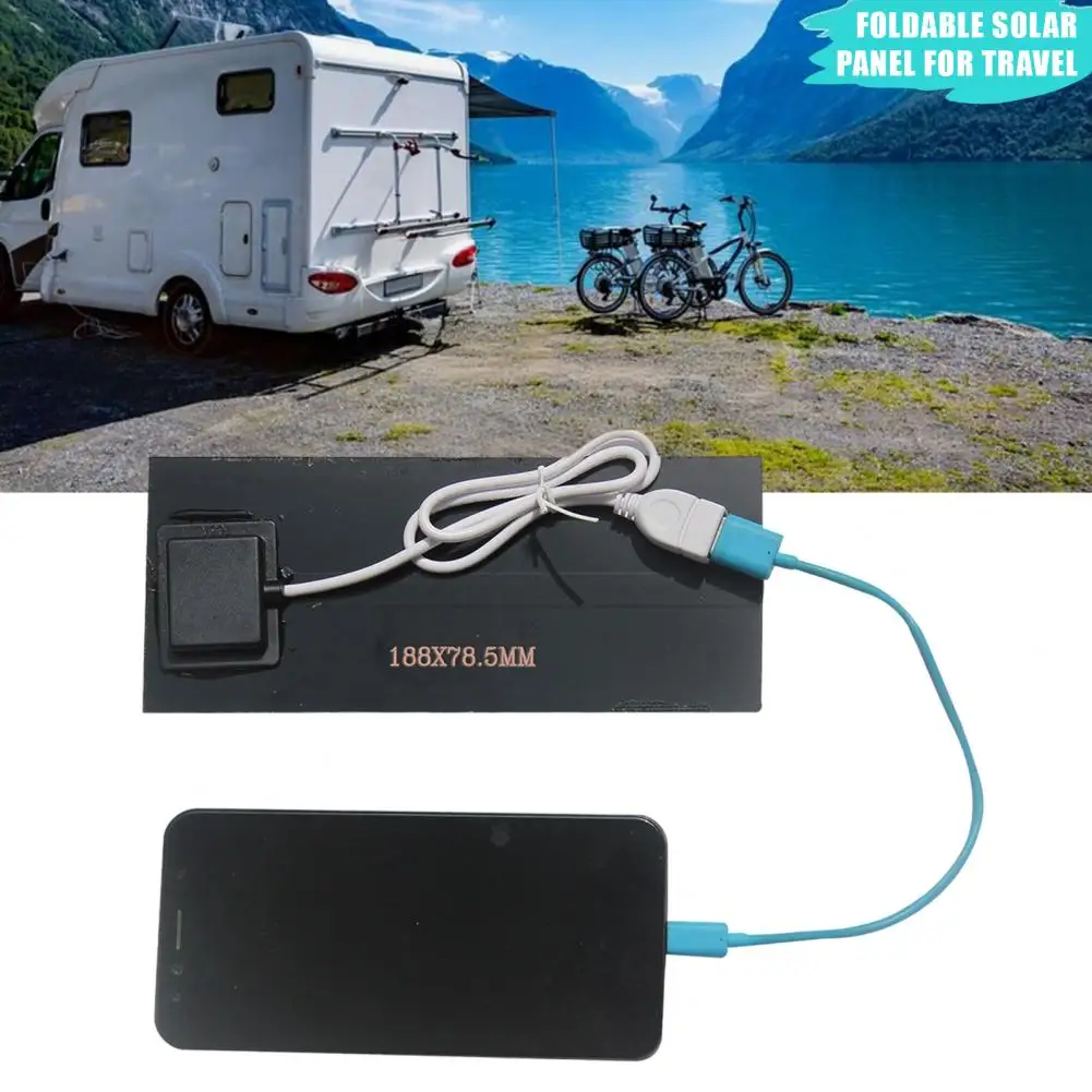 2.5W Emergency Solar Panel Phone Charger High Conversion Efficiency Mini Portable Solar Power Bank for Camping