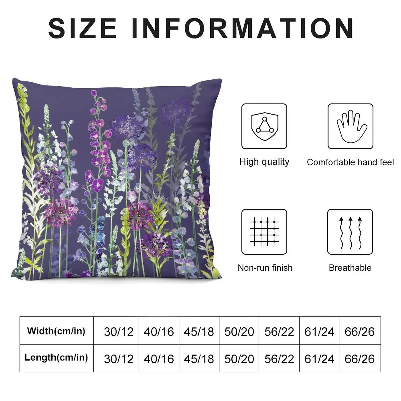 Purple Flower Meadow - Alliums, Delphiniums & Veronica Gentianoides Throw Pillow Pillow Covers Decorative Plaid Sofa pillow