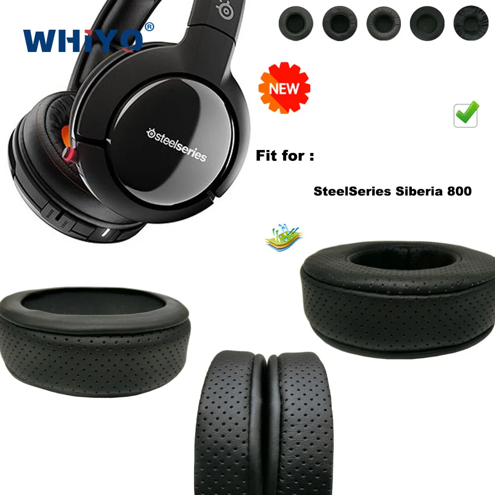 Replacement Ear Pads for SteelSeries Siberia 800 Headset Parts Leather Cushion Velvet Earmuff Headset Sleeve Cover