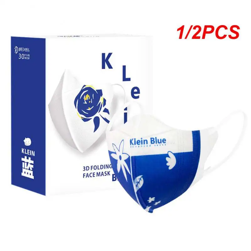 หน้ากากผ้าไม่ทอ1/2ชิ้นสำหรับผู้หญิงผู้ใหญ่นิ่มแฟชั่นใส่สบายบรรจุภัณฑ์อิสระสำหรับฤดูร้อน