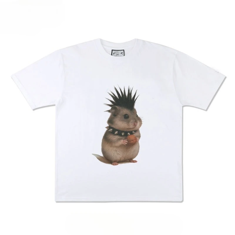 Ropa de mujer décontracté camiseta de cuello redondo de manga corta camisa de ropa callejera de moda