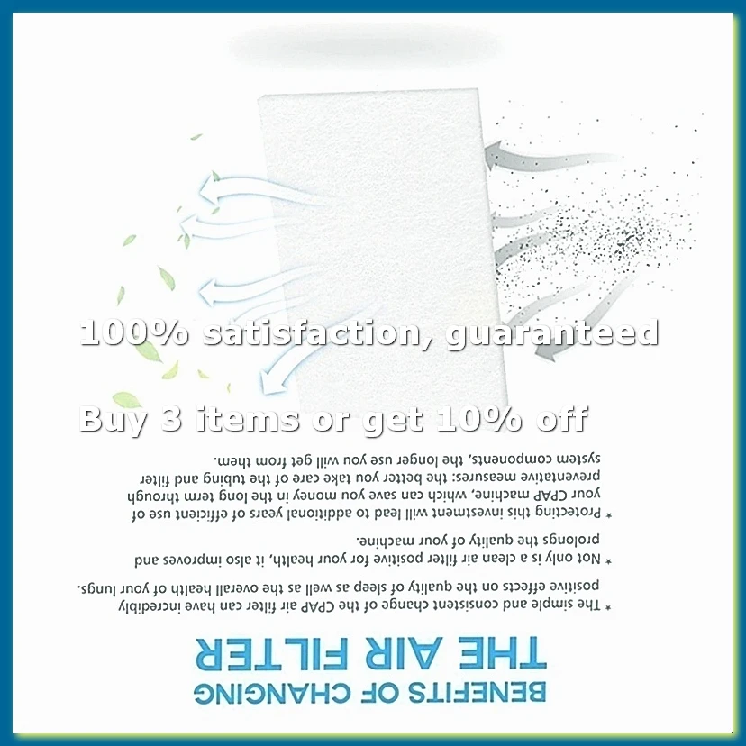 100Pcs S9/S10 CPAP Disposable Universal Replacement Filters for AirSense-DTB3