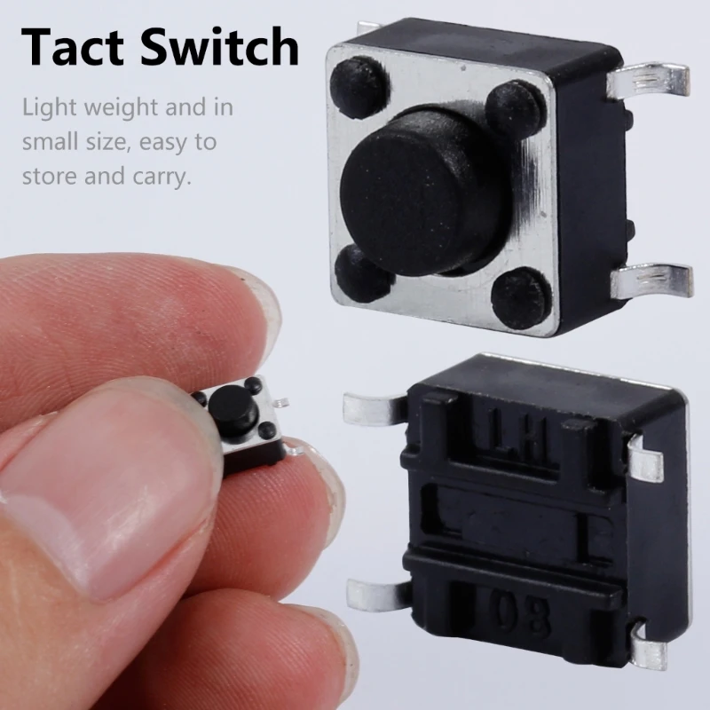 100 แพ็ค Mini Micro Tact Switches พลาสติก Swithces Push Button อุปกรณ์เสริมขายส่ง