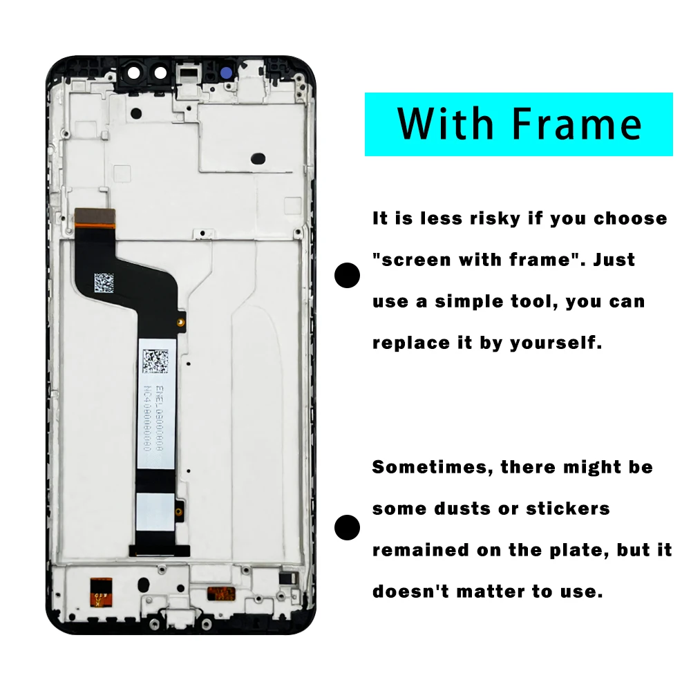 Xiaomi-Redmi Note 6 Pro LCD Display Touch Screen Digitizer Assembly com Frame, Peças de Reposição, M1806E7TG, Original, 6.26\