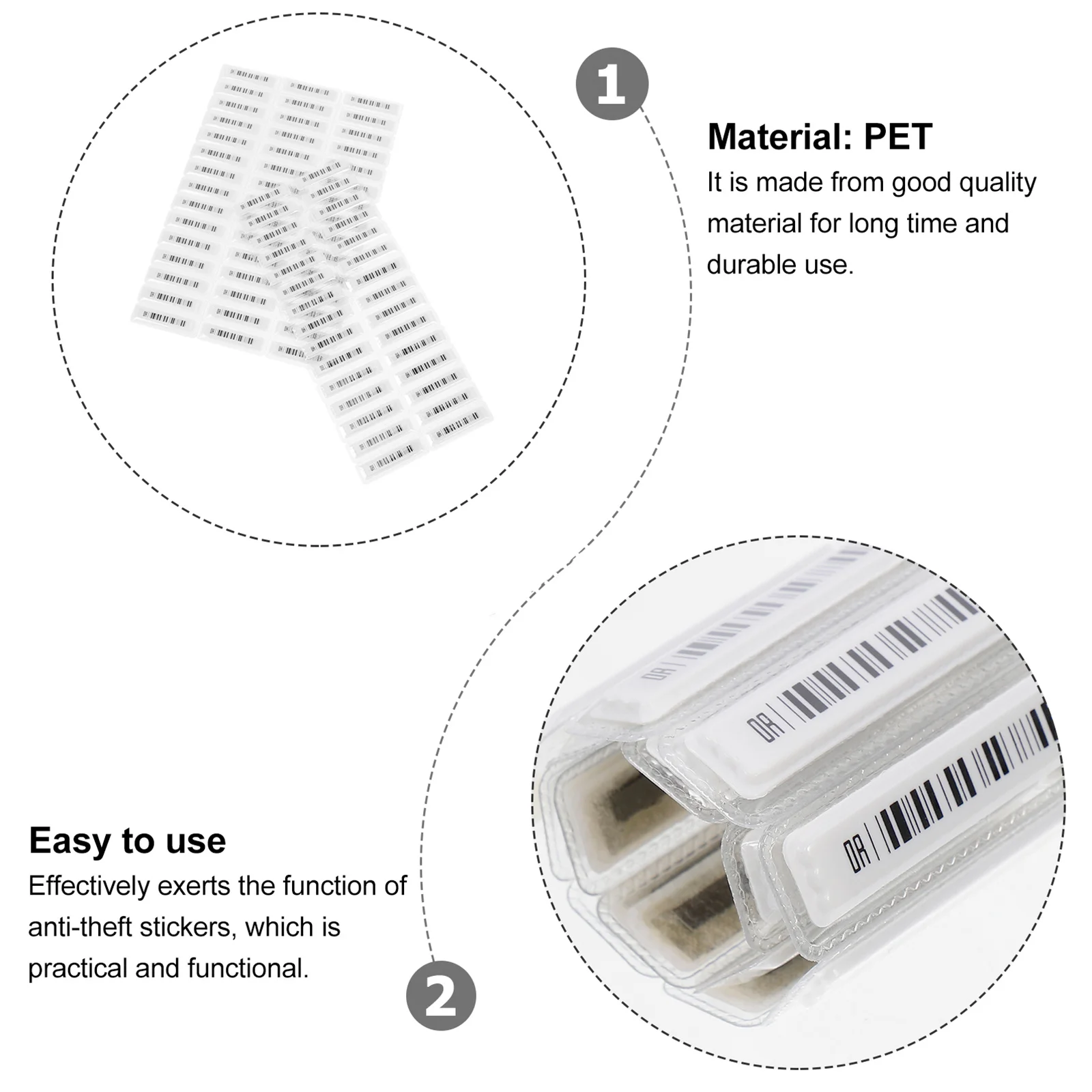 75Pcs Anti-Theft Labels Acoustomagnetic Supermarket Goods Waterproof Sound Tag Suitable for Cosmetics Shampoo Shower Gel