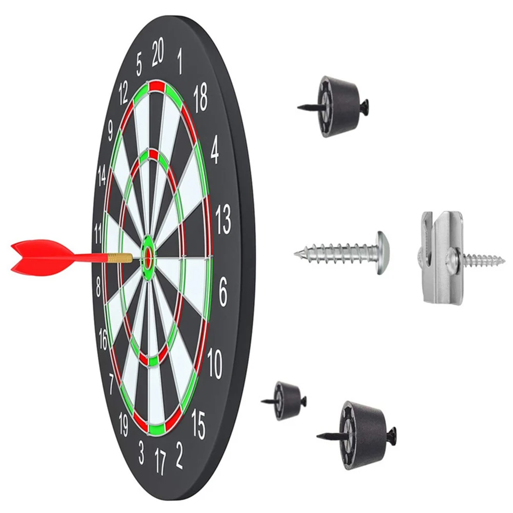 

1 Set Dartboard Hanger with Pads and Screws Dart Board Hanger Bracket Dart Board Mounting Hardware for Hanging Dartboard