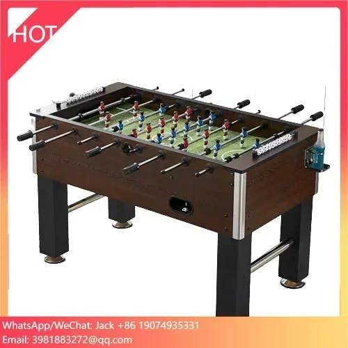 

1.4m Black Classic Foosball Table - Solid Wood Soccer Table for Adults and Children