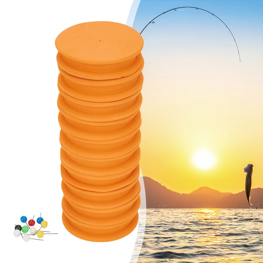 10-Pack Orange EVA Fishing Rig Winders Pins Professional-Grade 65x16mm Line Spoolers For Carp Angling Fishing Accessories