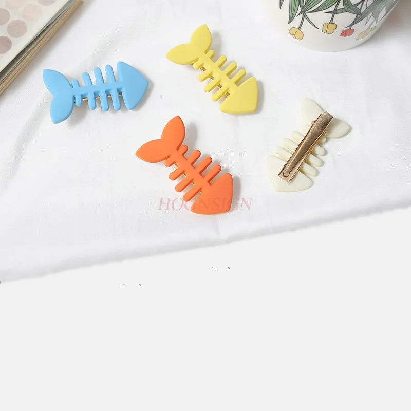 New minimalist candy colored fishbone hairpin cute forehead hairpin hairpin headwear