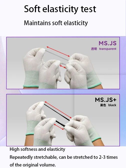 Zhanlida MS.JS-Colle transparente noire pour réparation de téléphone portable, 110ml, 50ml, 15ml, mastic pour écran incurvé