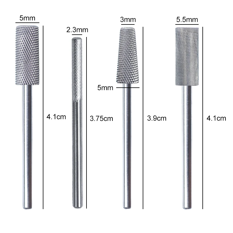 Nail Buffer Bit Polishing Carbide Grinding Tools Tungsten Steel Drill Files Left Right Hand Milling Cutter Manicure Accessories