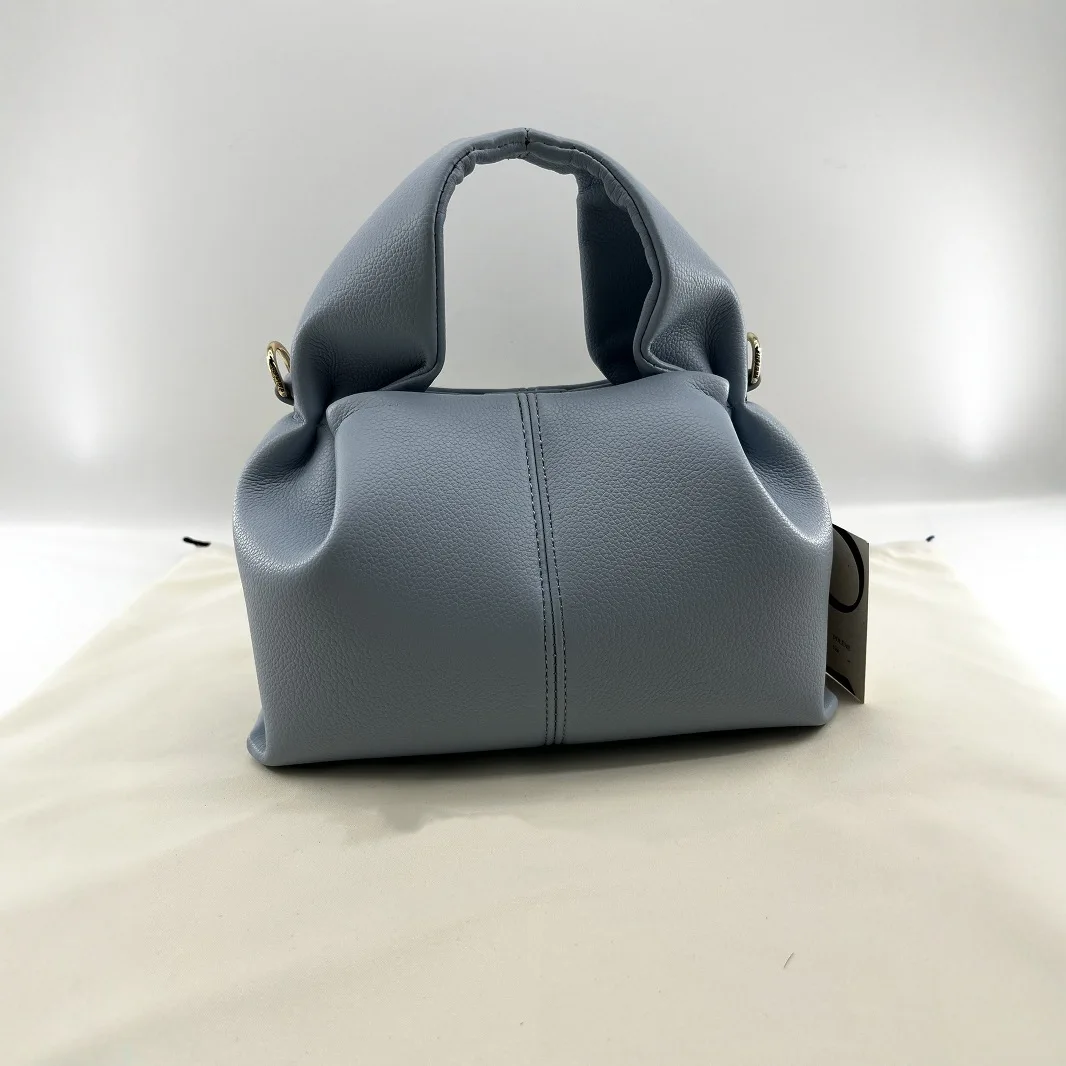 

FIRMRANCH INS Trendy French Fashion Simple Texture Versatile Handbag Soft Genuine Leather Bag Purse Shoulder Bag For Women Hobos