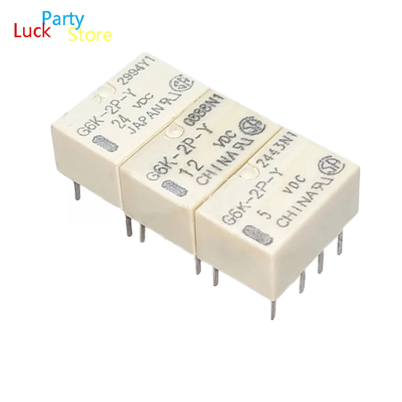 

10Pcs - 20 Pcs/Lot Brand New G6K-2P-Y-3VDC G6K-2P-Y-5VDC G6K-2P-Y-12VDC G6K-2P-Y-24VDC relay two-on two-off DIP 1A 8 pins