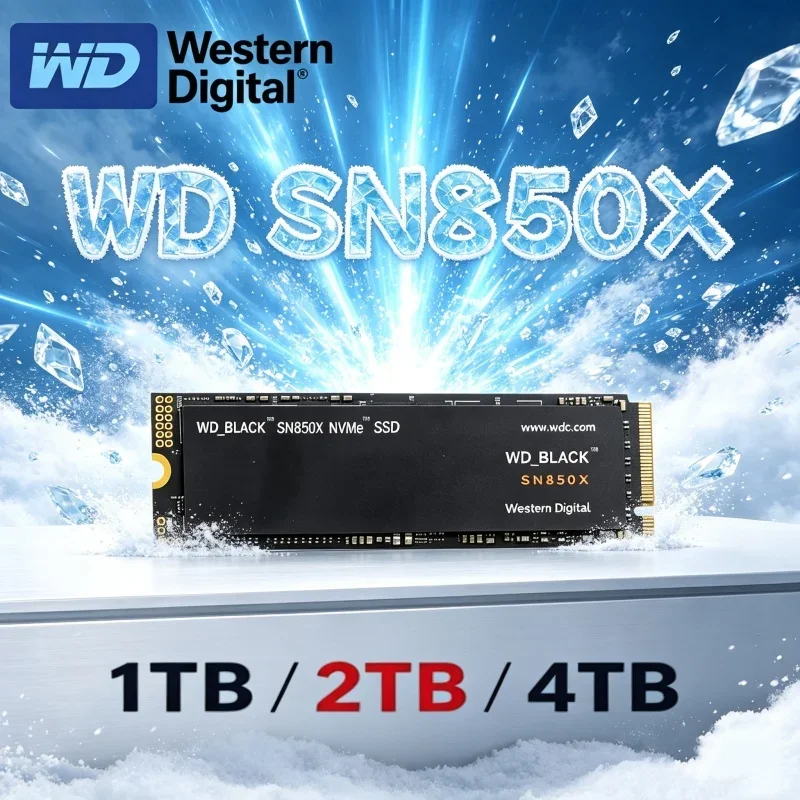 WD_BLACK SN850X Western Digital 1TB 2TB 4TB M.2 2280 PCIe4.0 NVMe SSD Multitasking Gaming High Speed Drive For Laptop PC Upgrade