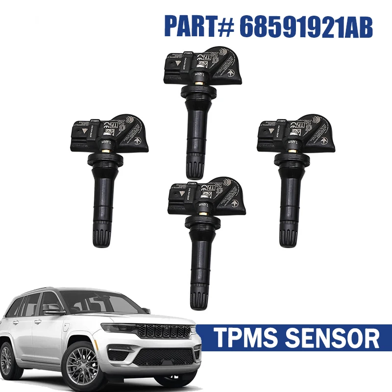 4PCS/Lot Tire Pressure Monitor Sensor 68591921AB For 2023 2024 2025 2026 2027 Jeep Grand Cherokee Wagoneer TPMS 433MHZ