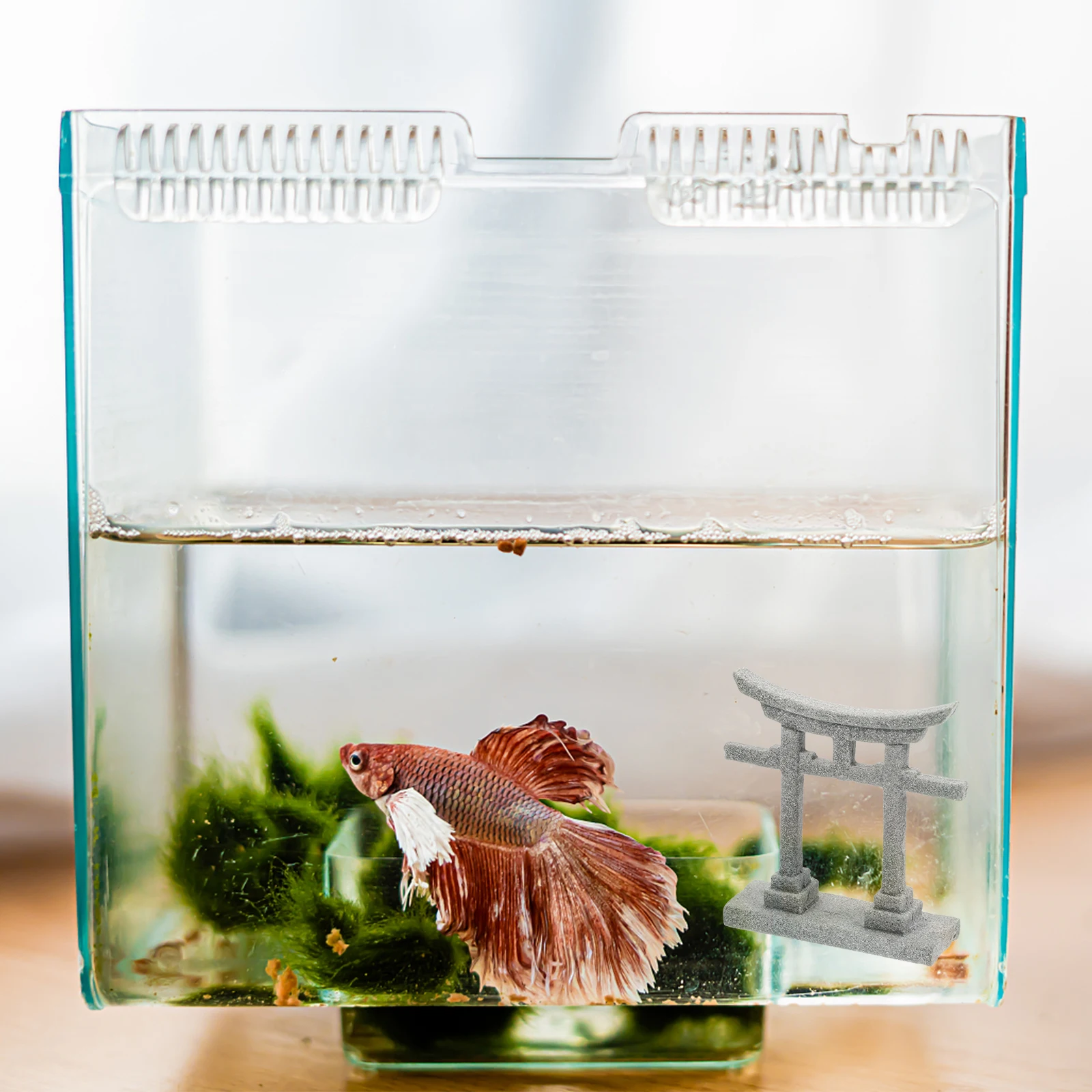

1pc Fish Tank Aquarium Adorn Stone Ornament Bonsai Garden Statue Outdoor Decor Zen Style Craft Sand Table Diy Decor Simulation