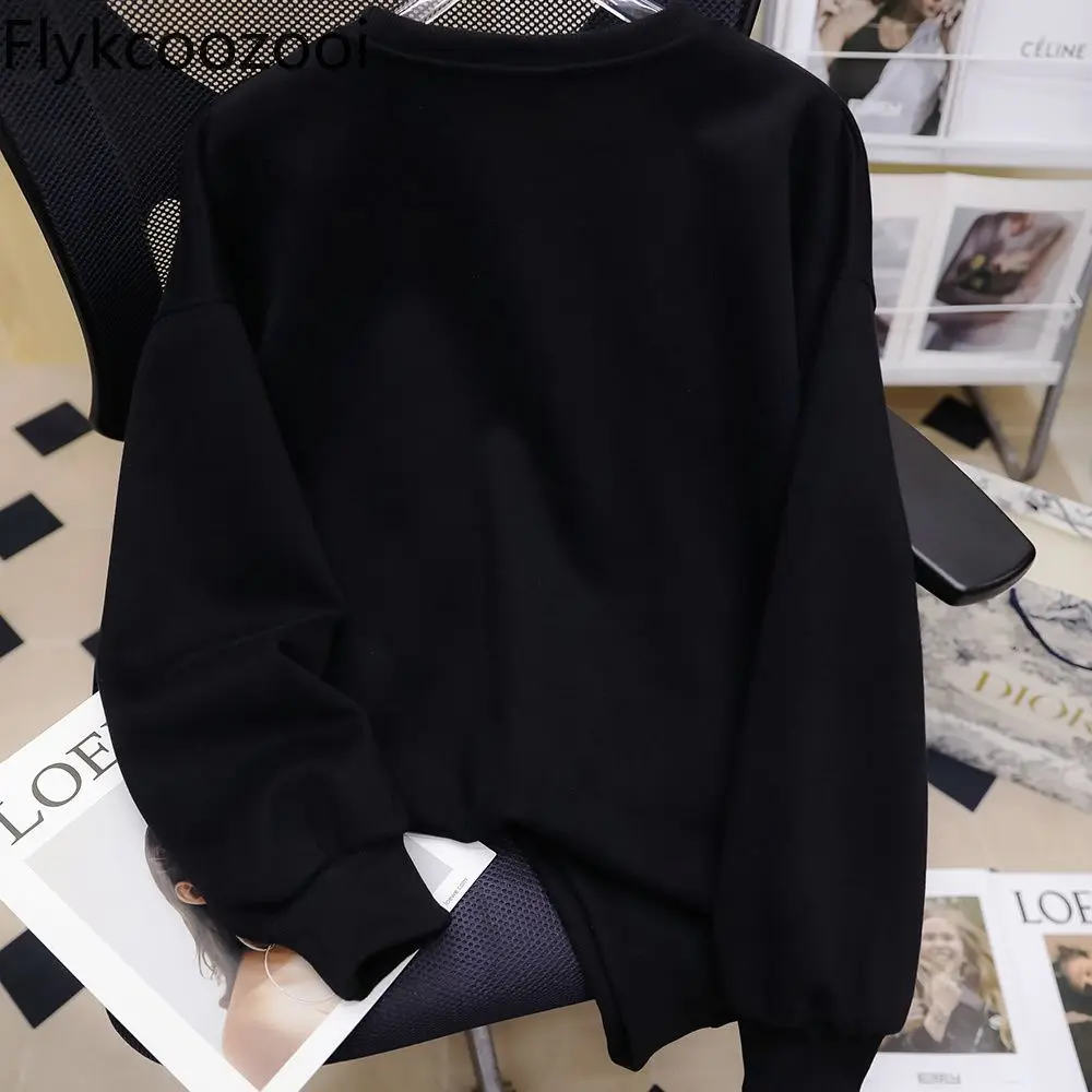 Plus Size Women Round Neck Bow 2024 Spring Casual Design Feeling Loose Super Beautiful Foreign Style Hoodie Woman