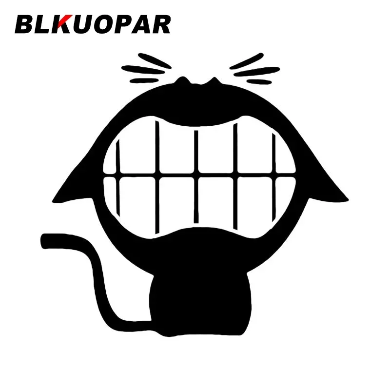 

BLKUOPAR Funny Cat Car Stickers Fashionable Air Conditioner Rearview Mirror Windshield Sunscreen Decal JDM Car Door Protector