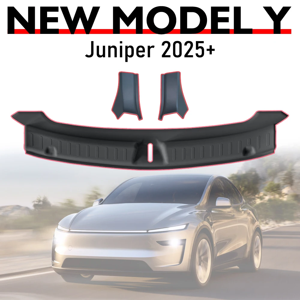 

Trunk Protector Sill Guard For Tesla Model Y Juniper 2025 Mat Rear Cargo Threshold Bumper TPE Pad Door Side Cover Accessories
