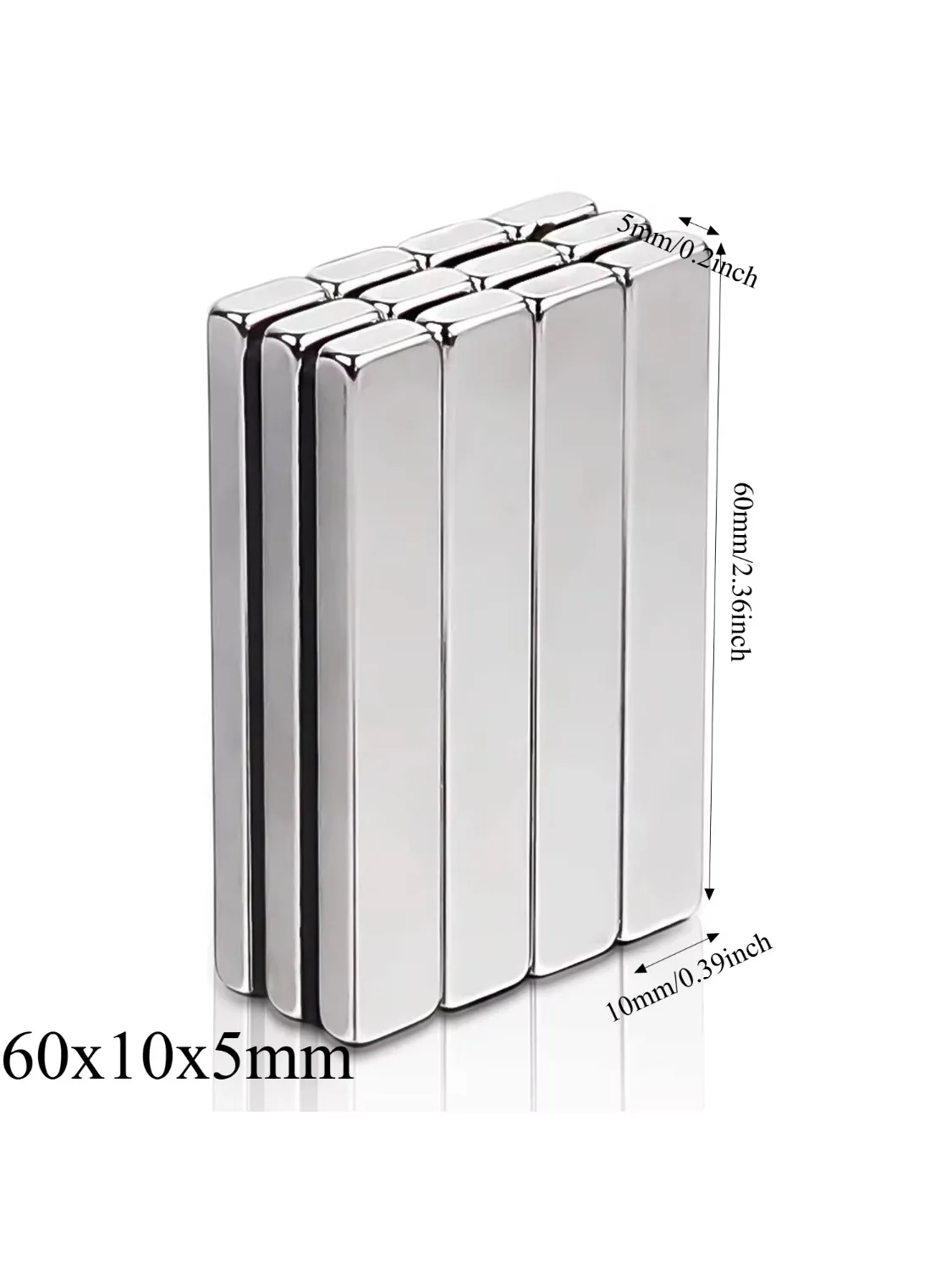 AliExpress NONE N52 60X10X5 powerful Magnetic Motor Magnet Strong Ebike Generator whiteboard  Engine craft Ebike strong Neodymium Motor Bar DIY