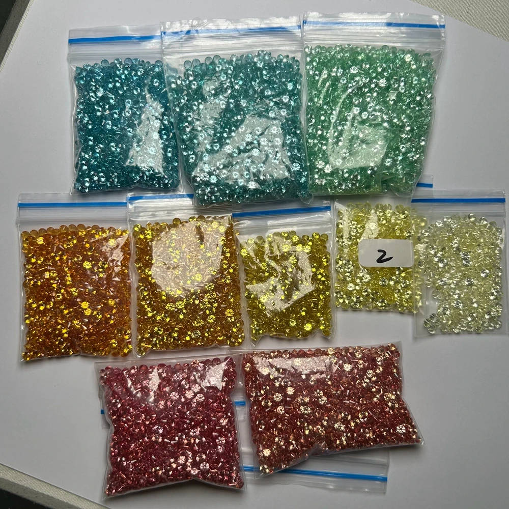 

Mosangna Lab выращенный синий сапфир цвета радуги от 1 мм до 3 мм бриллиантовой огранки желтый розовый фиолетовый сапфир драгоценный камень