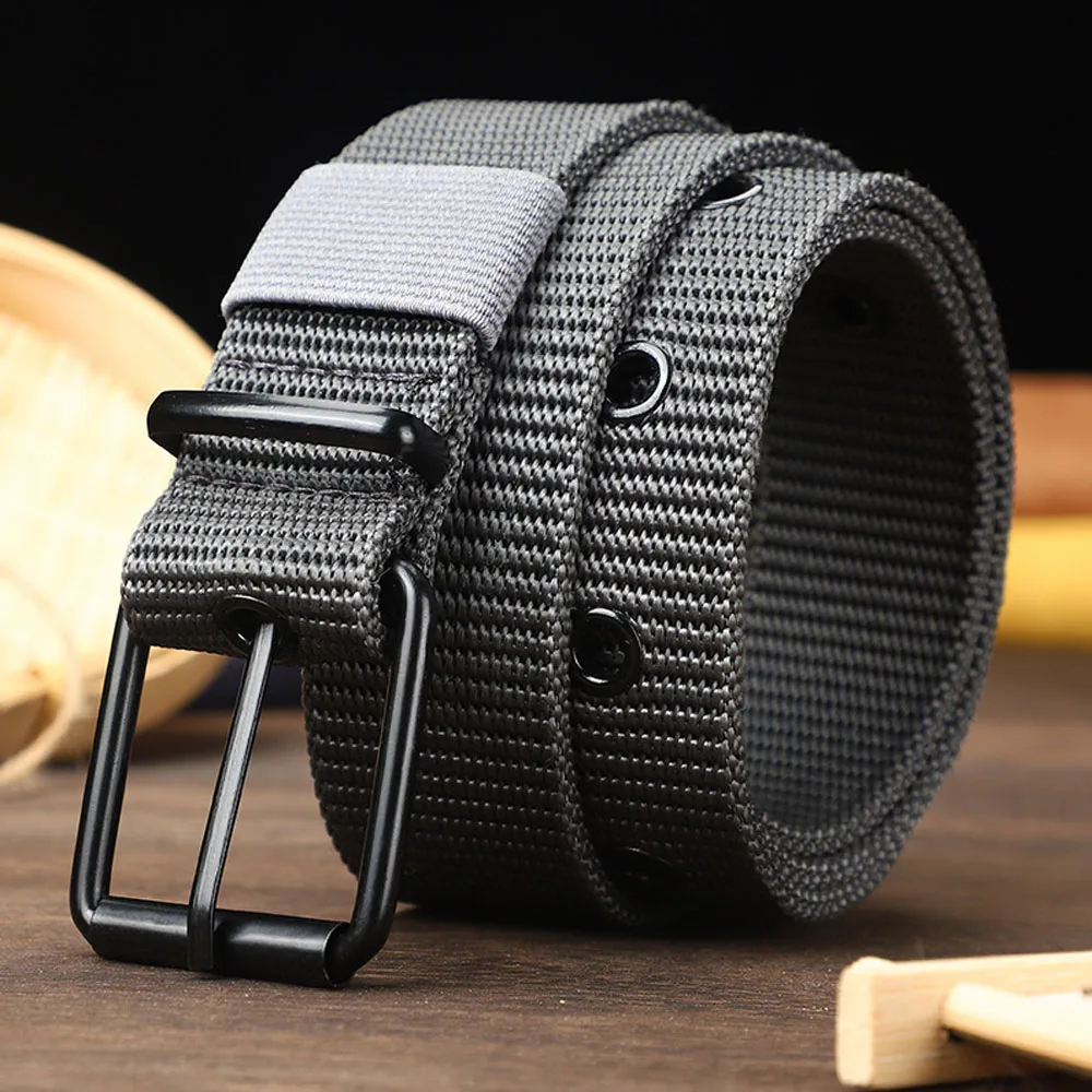 

Perforated Canvas Belt, Men's Needle Buckle Belt, Student Youth Korean Version, Versatile Jeans Belt, Military Training, Extende