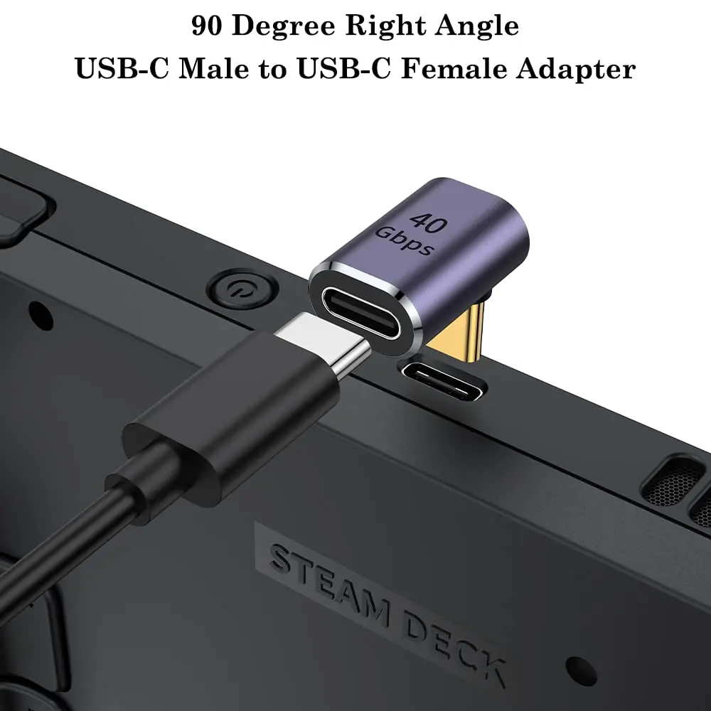 Adapter Extender for Steam Deck Game Console USB C Male to Female Converter 40 Gbps PD 100W 8K@60Hz for Steam Deck Accessories